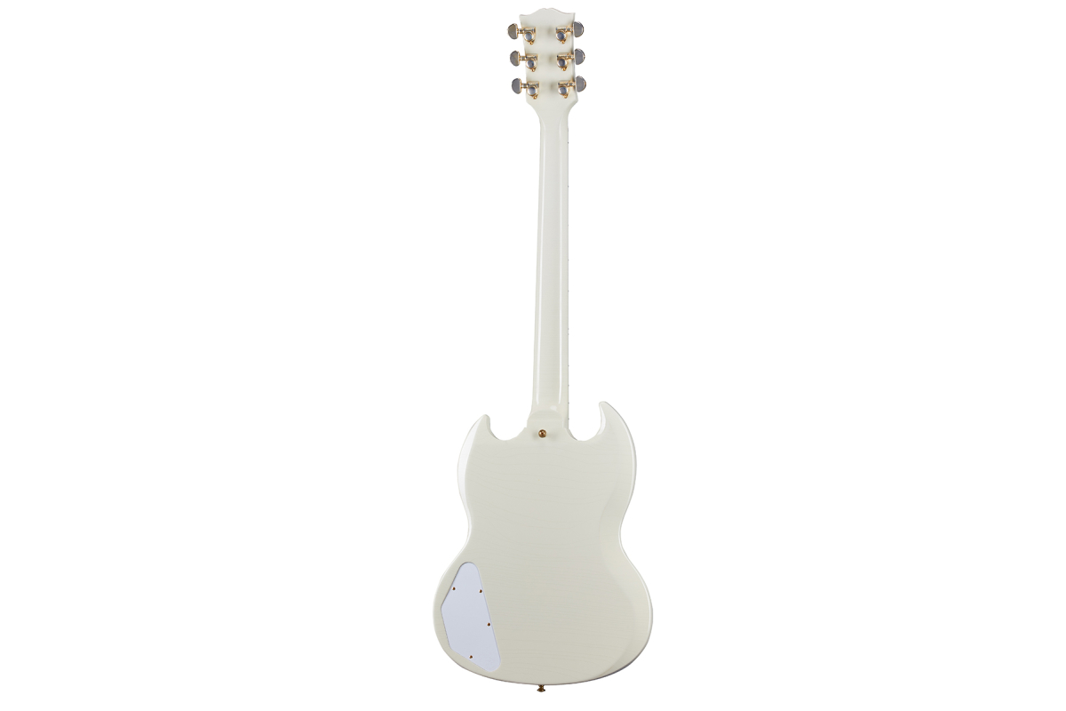 Электрогитара GIBSON CUSTOM SHOP 1963 LES PAUL SG CUSTOM WITH MAESTRO VIBROLA MURPHY LAB CLASSIC WHITE ULTRA LIGHT AGED