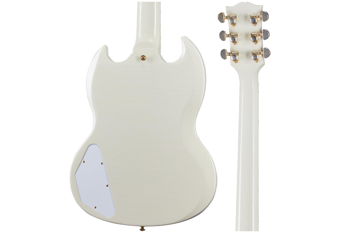 Электрогитара GIBSON CUSTOM SHOP 1963 LES PAUL SG CUSTOM WITH MAESTRO VIBROLA MURPHY LAB CLASSIC WHITE ULTRA LIGHT AGED