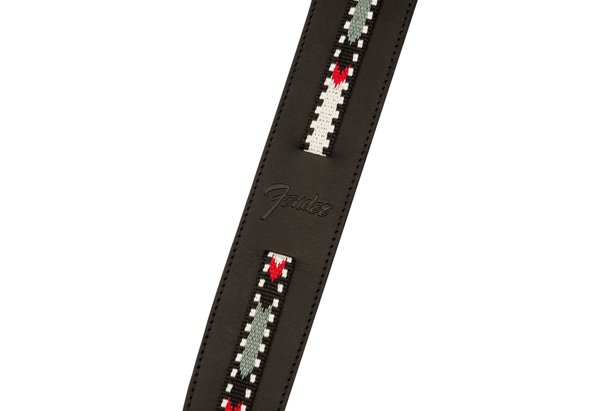 Ремень гитарный FENDER STRAP ACOUSTIC PARAMOUNT LEATHER BLACK