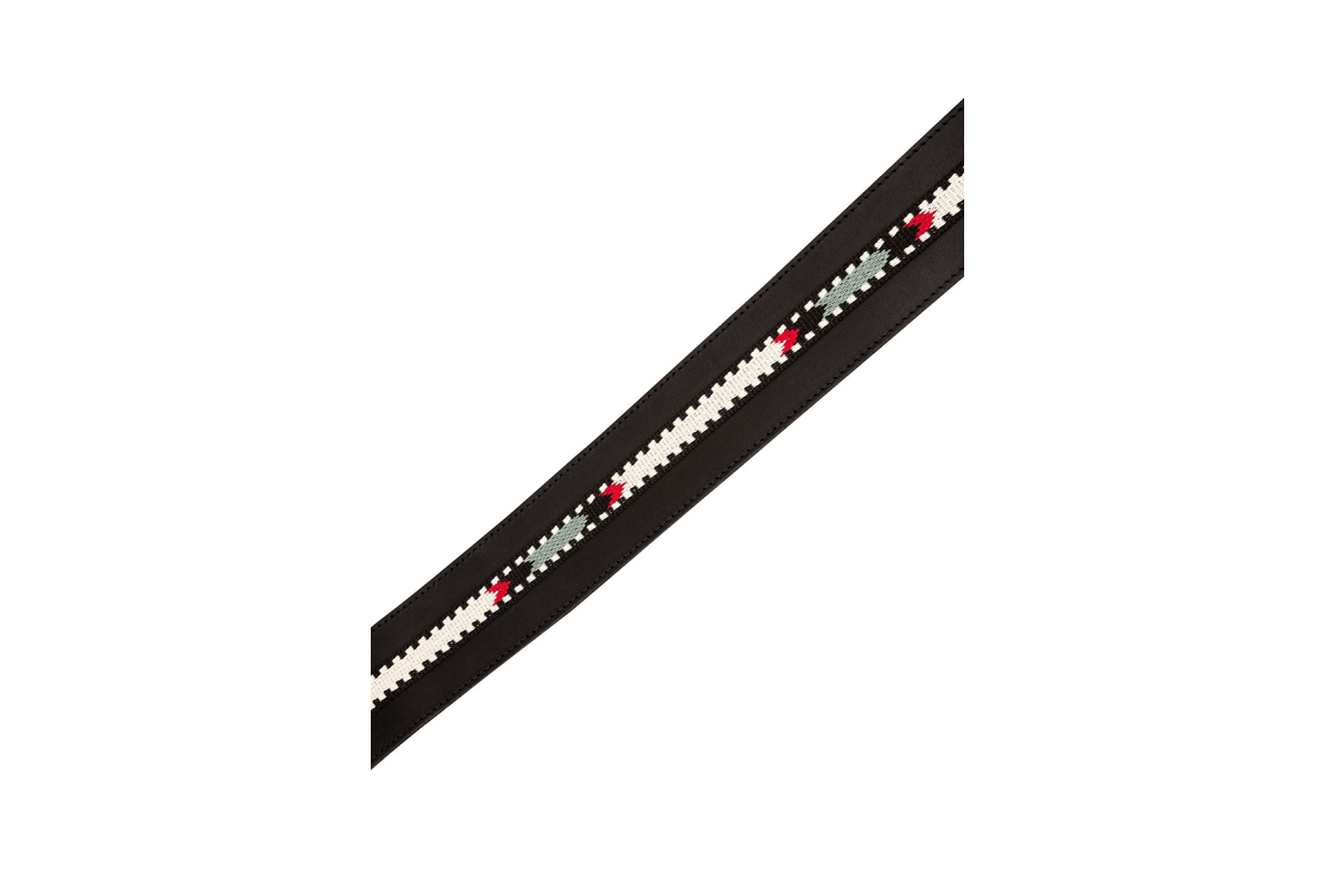 Ремень гитарный FENDER STRAP ACOUSTIC PARAMOUNT LEATHER BLACK