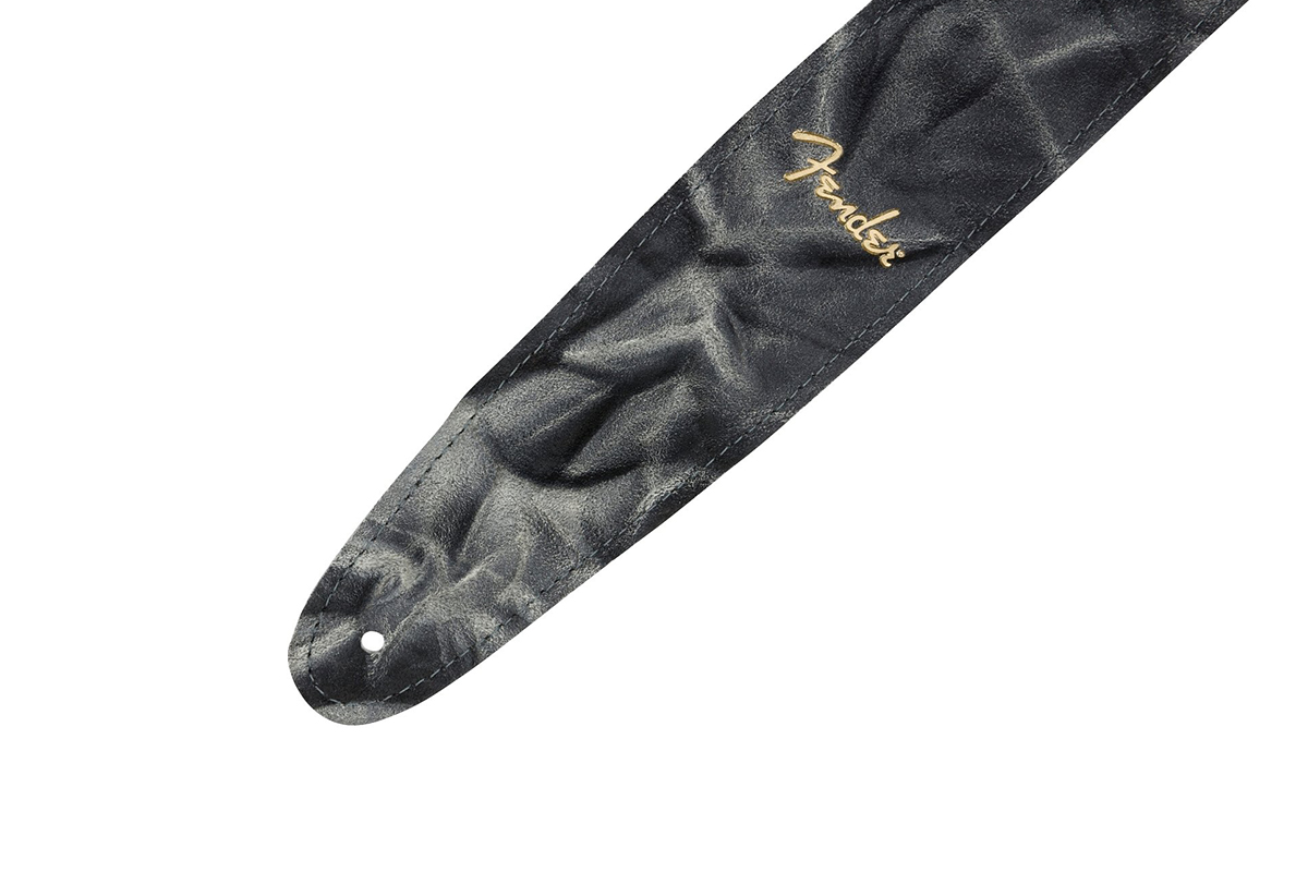 Ремень гитарный FENDER STRAP TIE DYE LEATHER BLACK