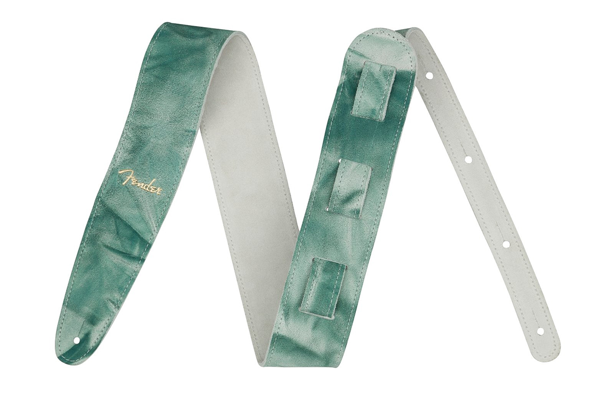 Ремень гитарный FENDER STRAP TIE DYE LEATHER SAGE GREEN