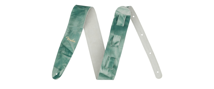 Ремень гитарный FENDER STRAP TIE DYE LEATHER SAGE GREEN