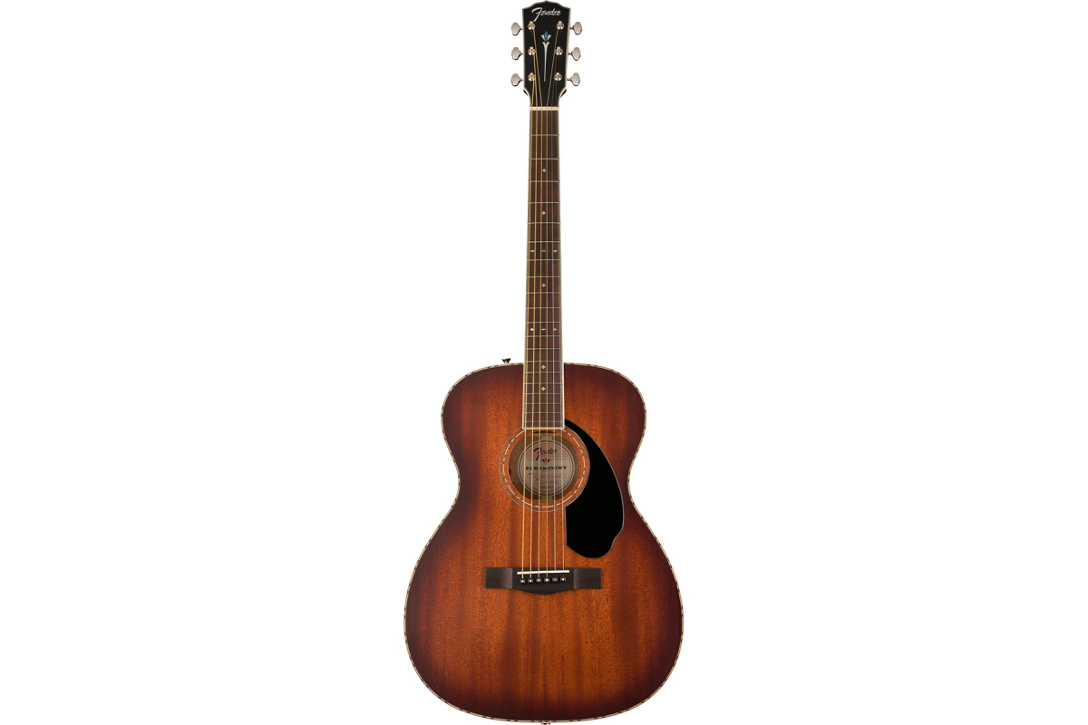 FENDER PO-220E ORCHESTRA ALL MAHOGANY WITH CASE AGED COGNAC BURST Гітара електроакустична