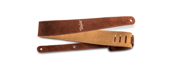 TAYLOR GUITARS STRAP EMBROIDERED SUEDE CHOCOLATE 2.5" Ремень гитарный