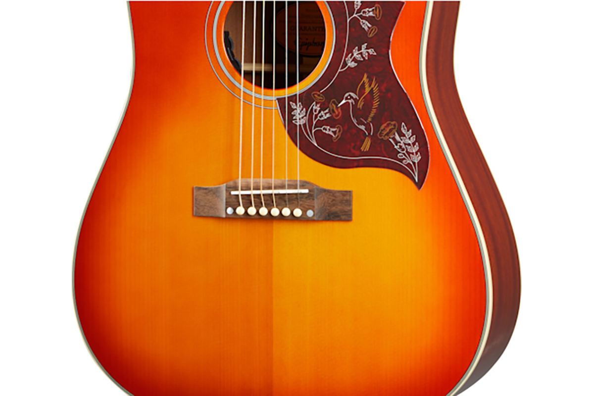Гитара электроакустическая EPIPHONE HUMMINGBIRD AGED CHERRY SUNBURST GLOSS