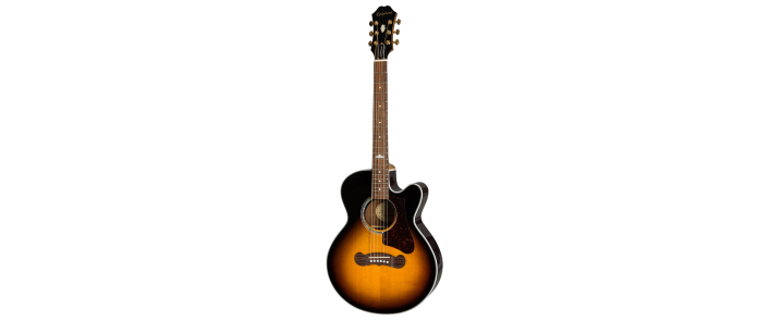 Гитара электроакустическая EPIPHONE J-200 EC STUDIO PARLOR VINTAGE SUNBURST