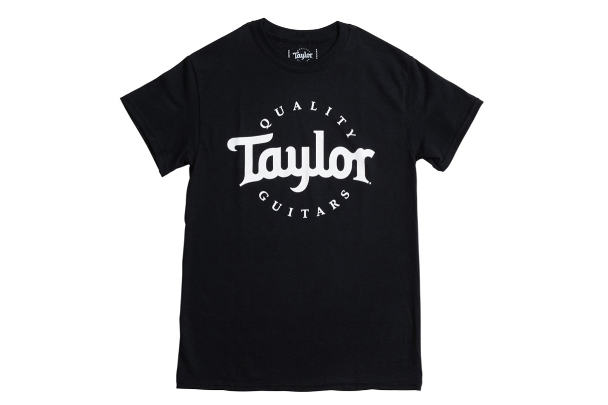 Футболка TAYLOR GUITARS T-SHIRT MENS BLACK WHITE LOGO S
