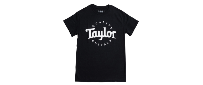 Футболка TAYLOR GUITARS T-SHIRT MENS BLACK WHITE LOGO S
