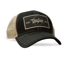 Кепка TAYLOR GUITARS TRUCKER CAP BLACK/KHAKI PATCH