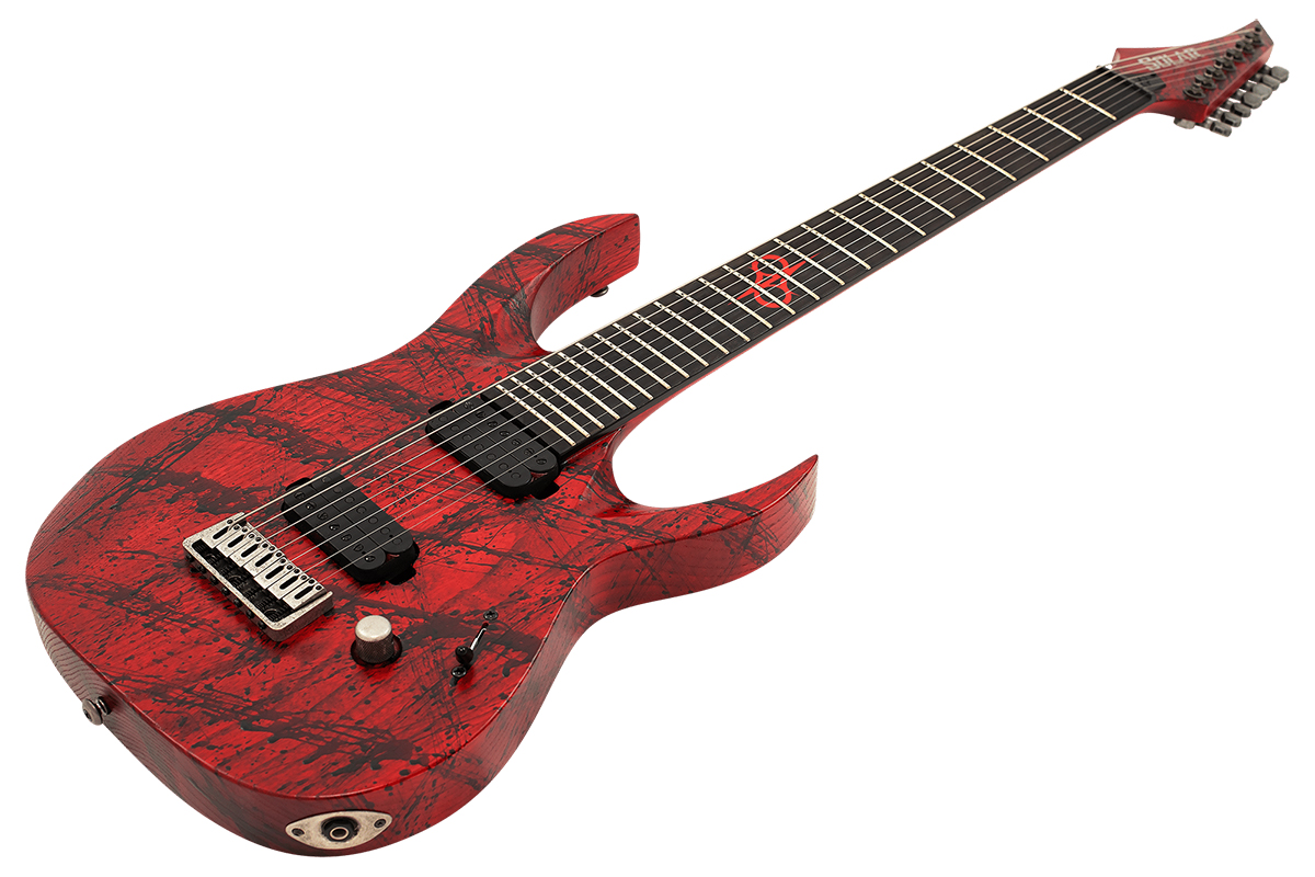 Електрогітара Solar Guitars A2.7CANIBALISMO+ BLOOD RED OPEN PORE W/BLOOD SPLATTER