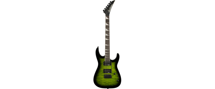 Електрогітара JACKSON JS SERIES DINKY JS20 DKQ 2PT TRANSPARENT GREEN BURST