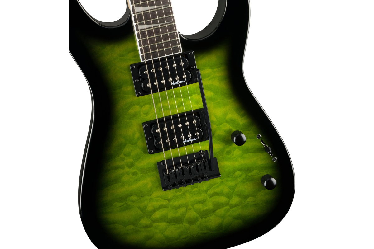 Електрогітара JACKSON JS SERIES DINKY JS20 DKQ 2PT TRANSPARENT GREEN BURST