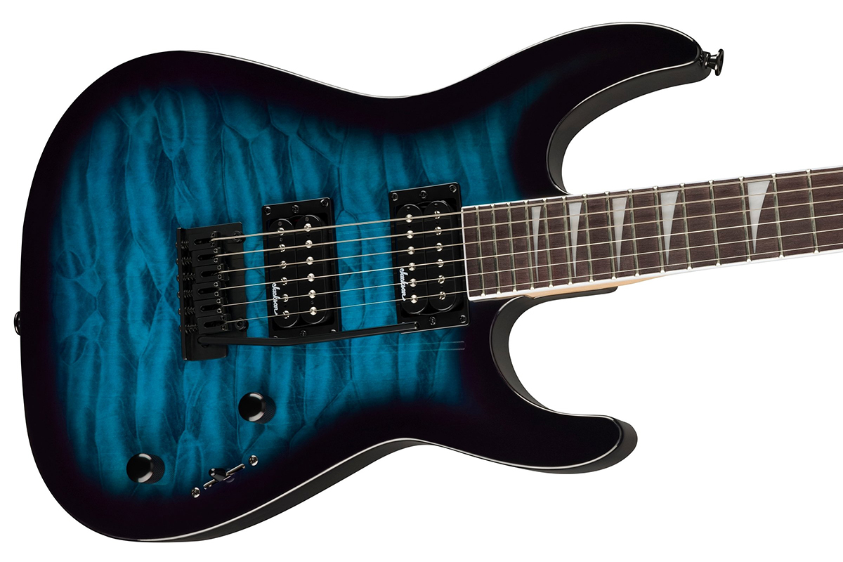 Електрогітара JACKSON JS SERIES DINKY JS20 DKQ 2PT TRANSPARENT BLUE BURST