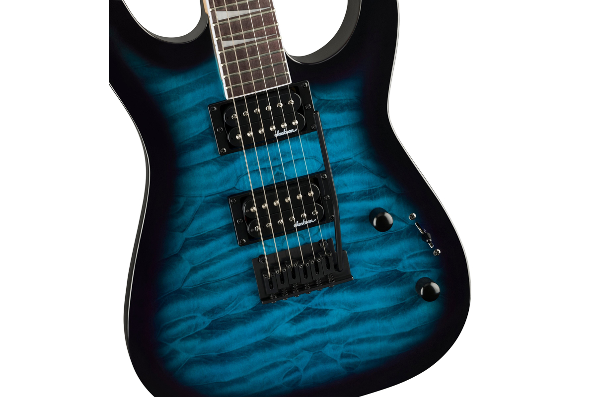 Електрогітара JACKSON JS SERIES DINKY JS20 DKQ 2PT TRANSPARENT BLUE BURST