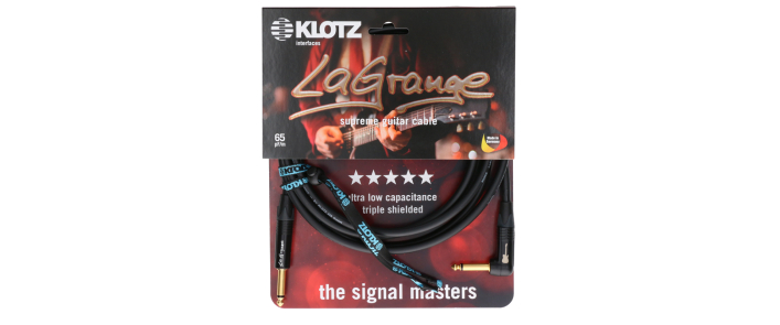 Кабель инструментальный KLOTZ LA-GRANGE INSTRUMENT CABLE ANGLED BLACK 3M