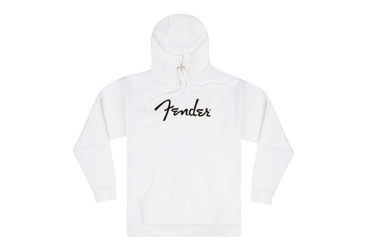Толстовка FENDER HOODIE SPAGHETTI LOGO OLYMPIC WHITE L