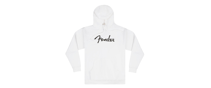 Толстовка FENDER HOODIE SPAGHETTI LOGO OLYMPIC WHITE L