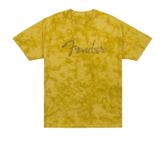 Футболка FENDER T-SHIRT SPAGHETTI LOGO TIE-DYE MUSTARD L