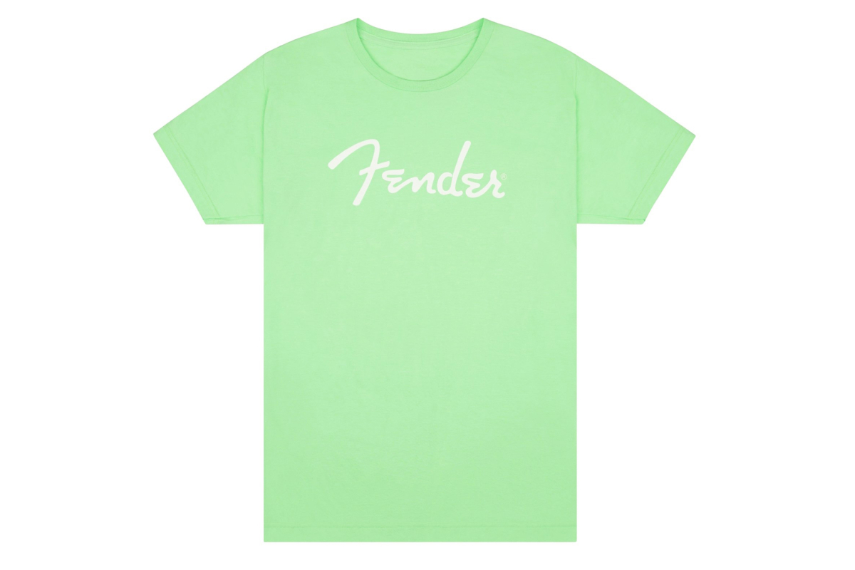 Футболка FENDER T-SHIRT SPAGHETTI LOGO SURF GREEN L