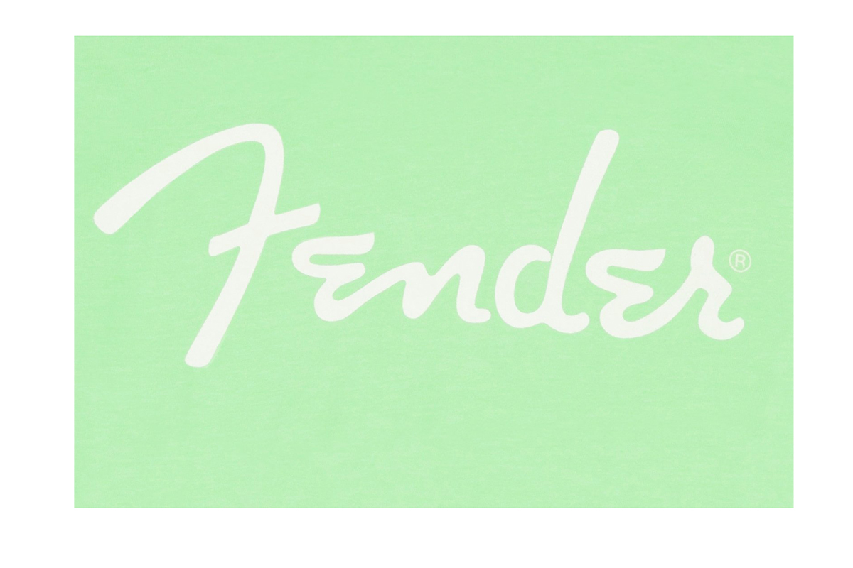 Футболка FENDER T-SHIRT SPAGHETTI LOGO SURF GREEN L