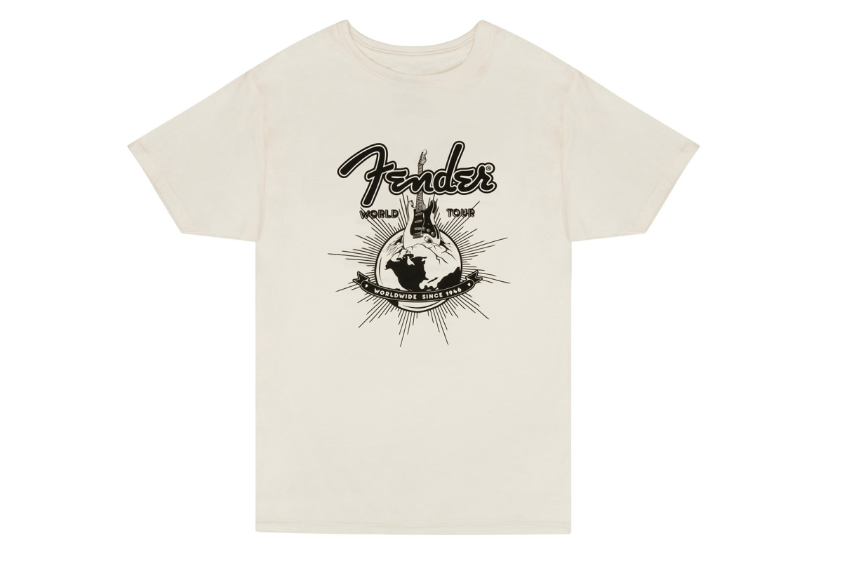 Футболка FENDER T-SHIRT WORLD TOUR VINTAGE WHITE M
