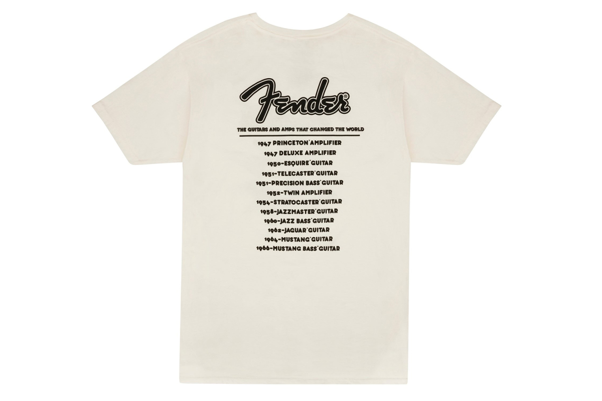 Футболка FENDER T-SHIRT WORLD TOUR VINTAGE WHITE M