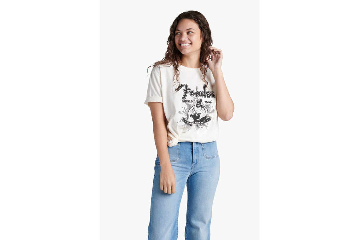 Футболка FENDER T-SHIRT WORLD TOUR VINTAGE WHITE M