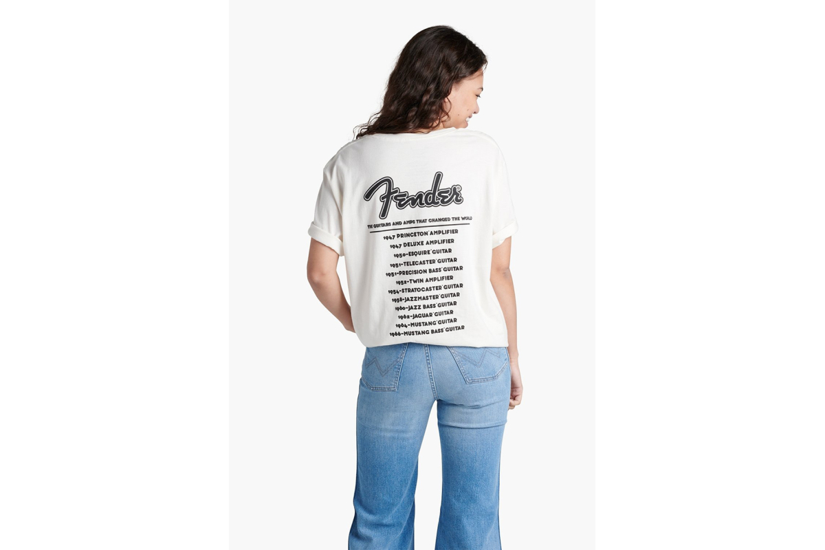 Футболка FENDER T-SHIRT WORLD TOUR VINTAGE WHITE M