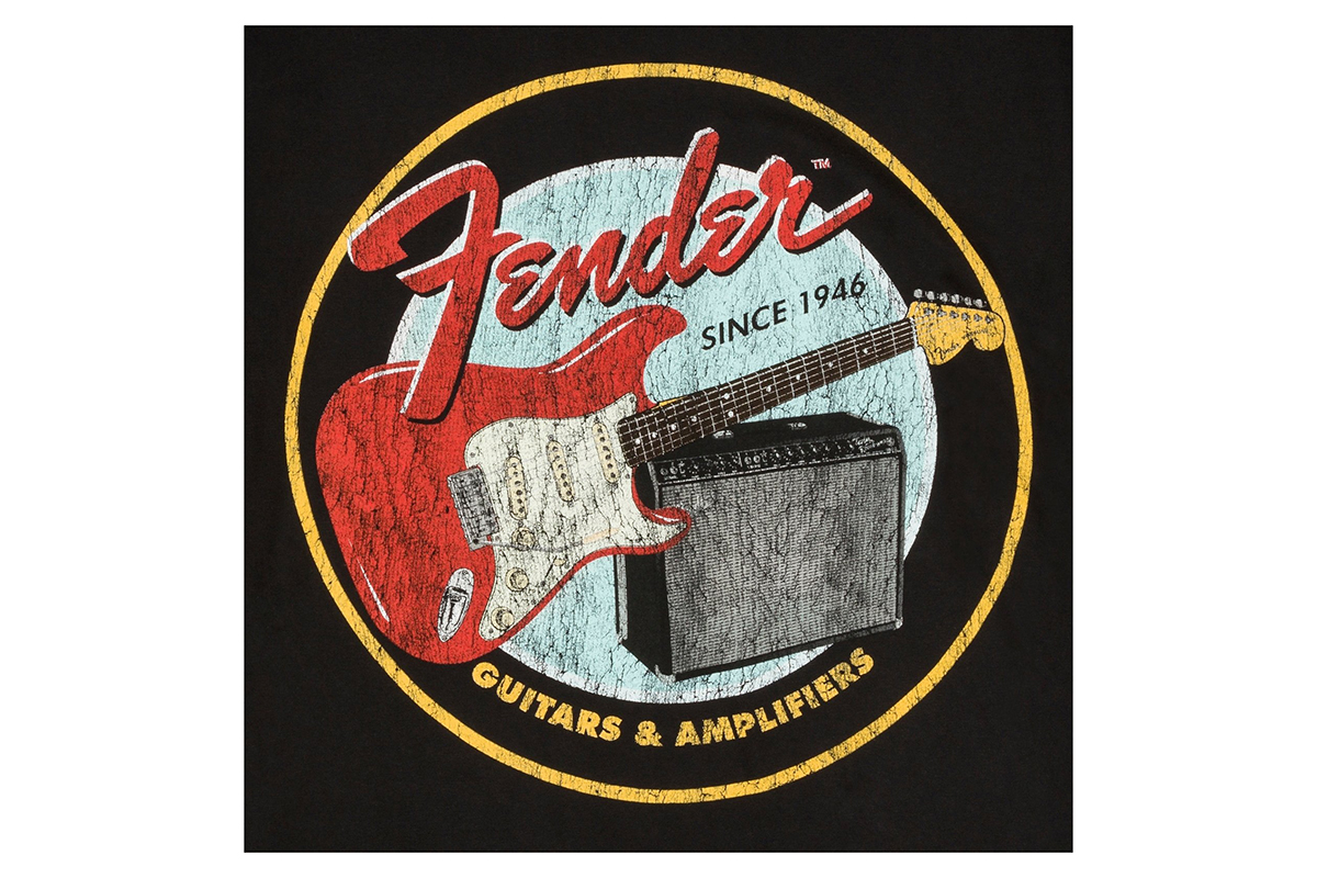 Футболка FENDER T-SHIRT 1946 GUITARS AND AMPLIFIERS BLACK XL