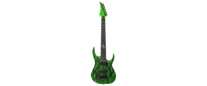  Електрогітара Solar Guitars A2.7GN CANIBALISMO+ GREEN NEON OPEN PORE MATTE