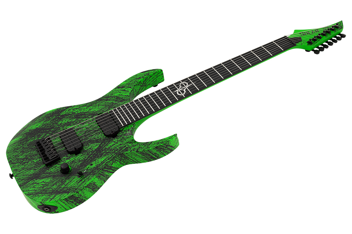  Електрогітара Solar Guitars A2.7GN CANIBALISMO+ GREEN NEON OPEN PORE MATTE