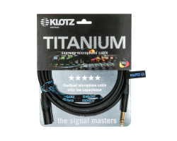 Кабель микрофонный KLOTZ TITANIUM STARQUAD ANALOG AUDIO CABLE WITH MALE XLR TO BALANCED JACK PLUG 3 M