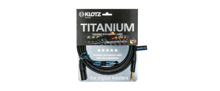 Кабель микрофонный KLOTZ TITANIUM STARQUAD ANALOG AUDIO CABLE WITH MALE XLR TO BALANCED JACK PLUG 3 M