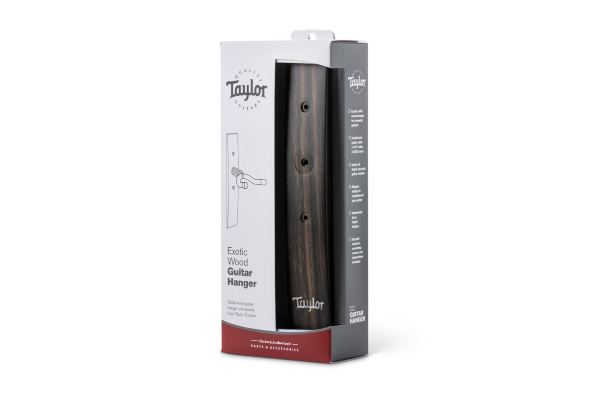 Тримач гітарний настінний TAYLOR GUITARS GUITAR WALL HANGER EBONY ACRYLIC LOGO INLAY