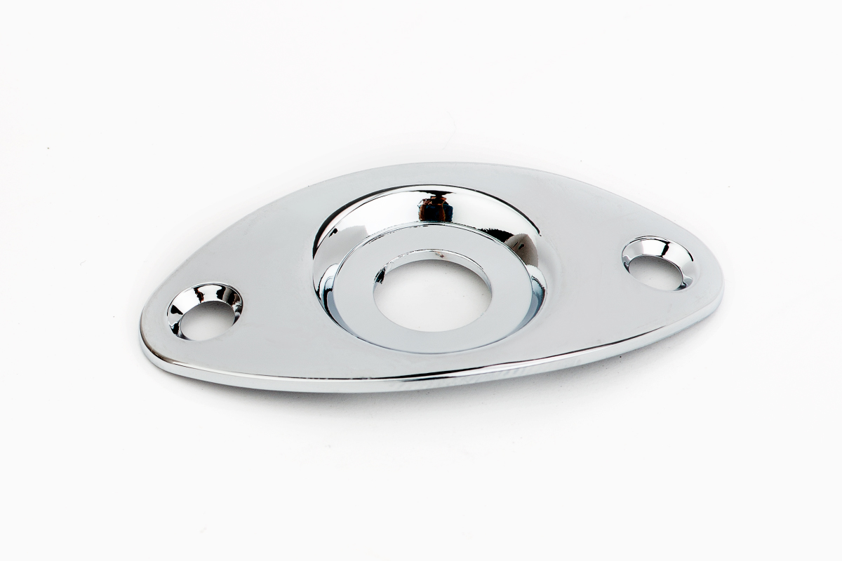 Гнездо для гитары FENDER FOOTBALL SHAPE JACK FERRULE CHROME