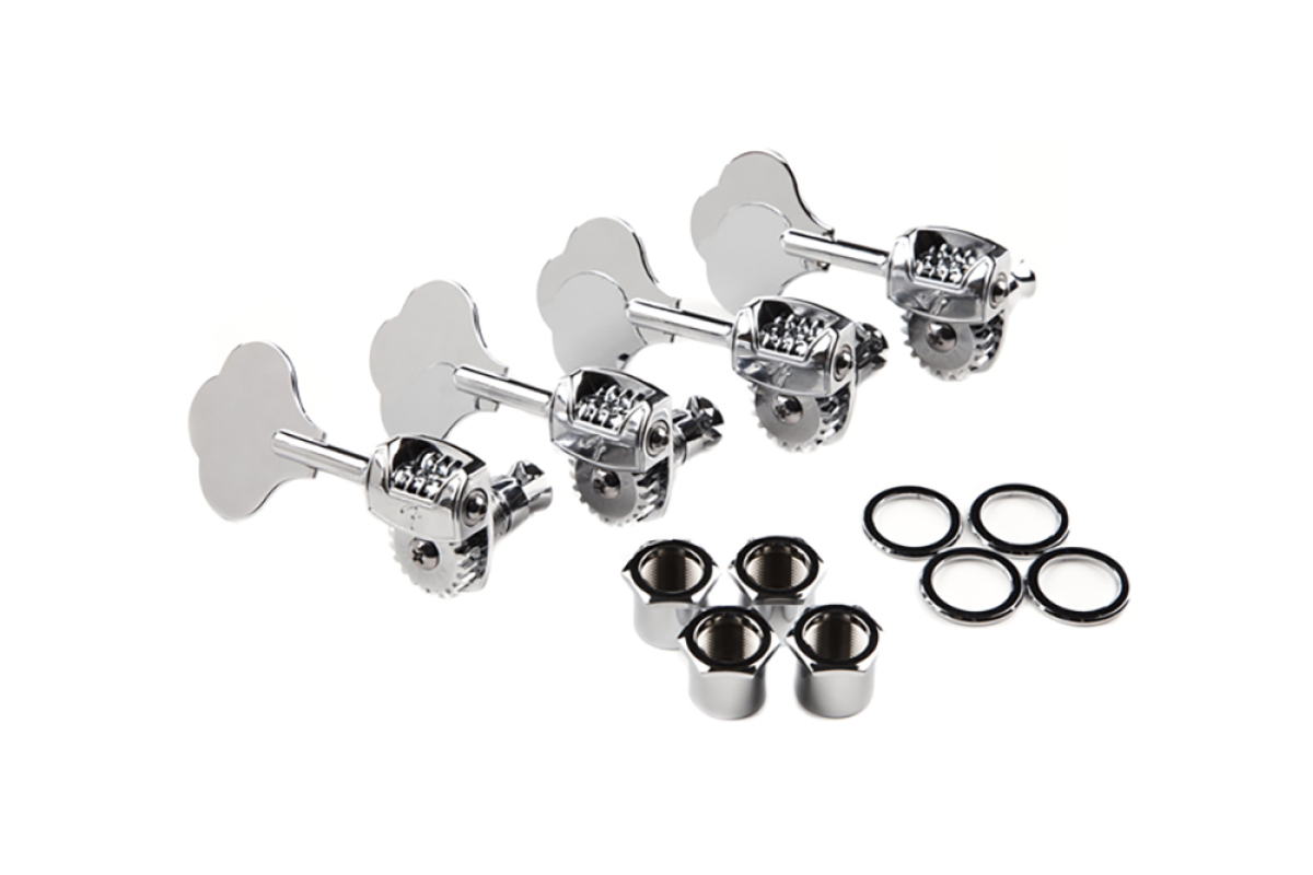 Колки для бас-гитары FENDER DELUXE "F" STAMP BASS TUNING MACHINE SET - LEFT-HANDED
