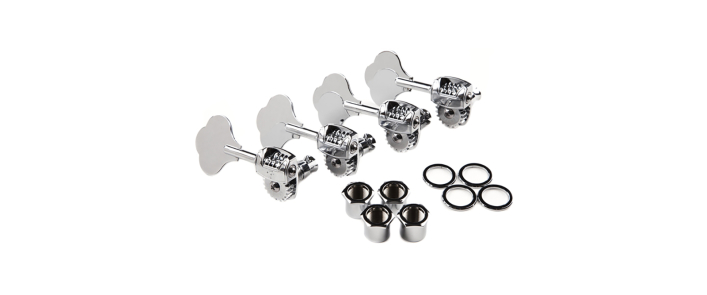 Колки для бас-гитары FENDER DELUXE "F" STAMP BASS TUNING MACHINE SET - LEFT-HANDED