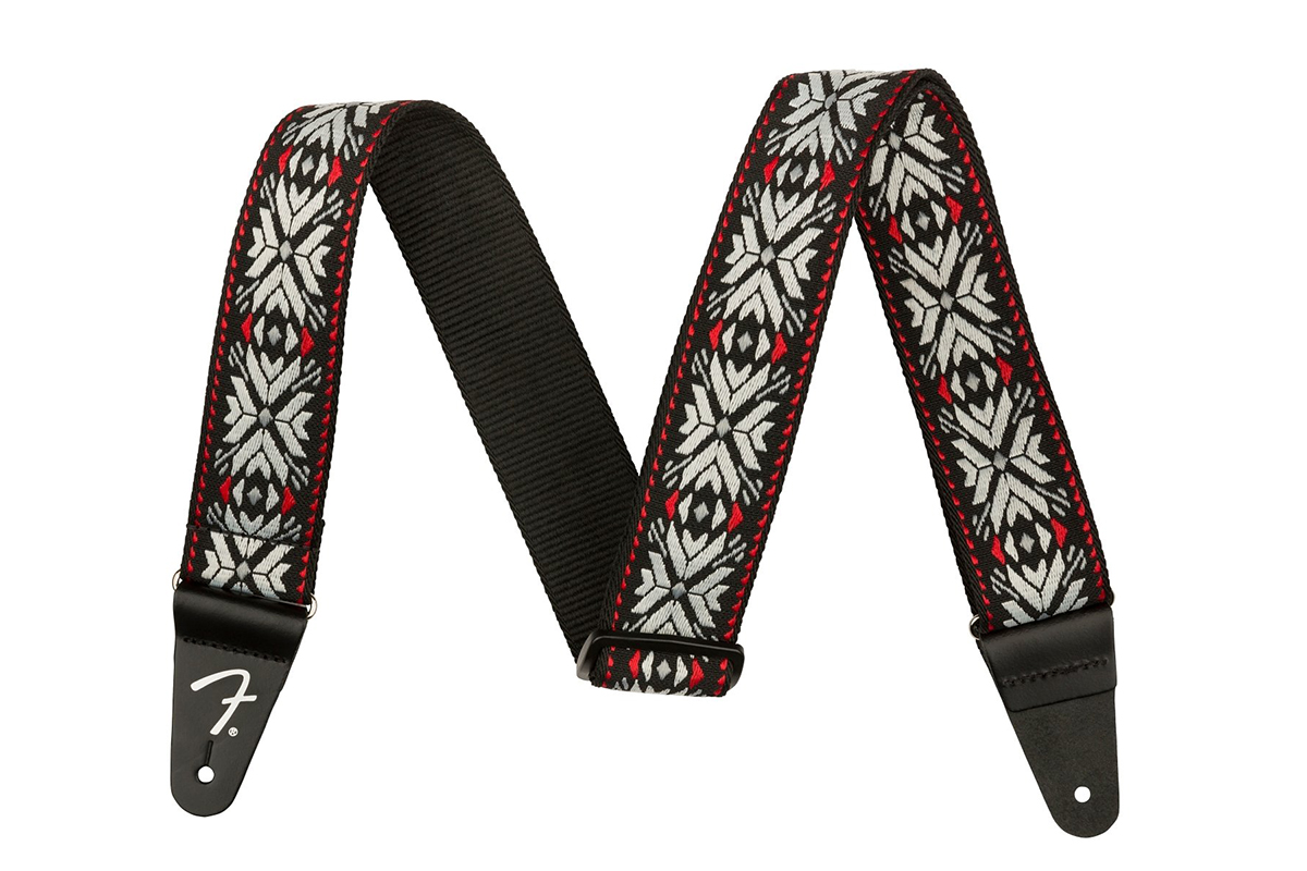 Ремень гитарный FENDER STRAP 2" PASADENA WOVEN RED SNOWFLAKE