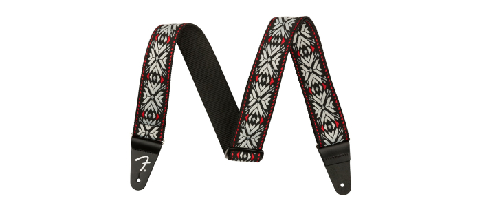 Ремень гитарный FENDER STRAP 2" PASADENA WOVEN RED SNOWFLAKE