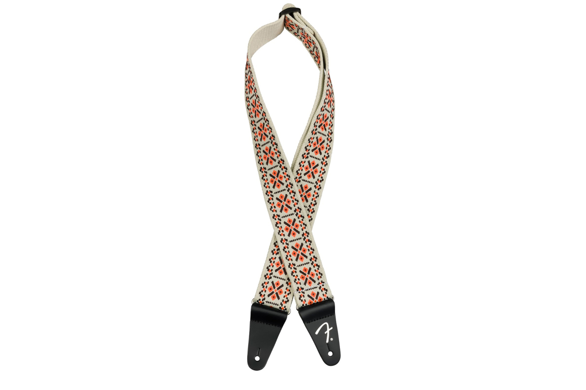 Ремень гитарный FENDER STRAP 2" PASADENA WOVEN LATTICE ORANGE