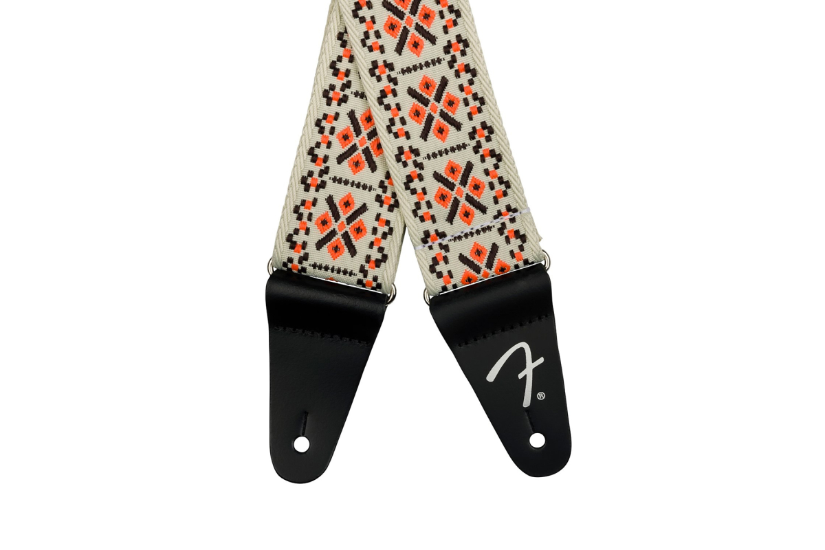 Ремень гитарный FENDER STRAP 2" PASADENA WOVEN LATTICE ORANGE