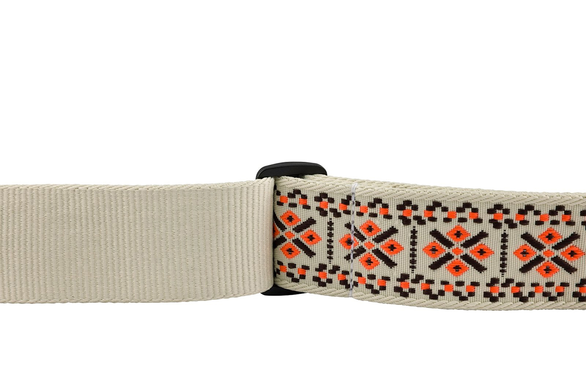 Ремень гитарный FENDER STRAP 2" PASADENA WOVEN LATTICE ORANGE