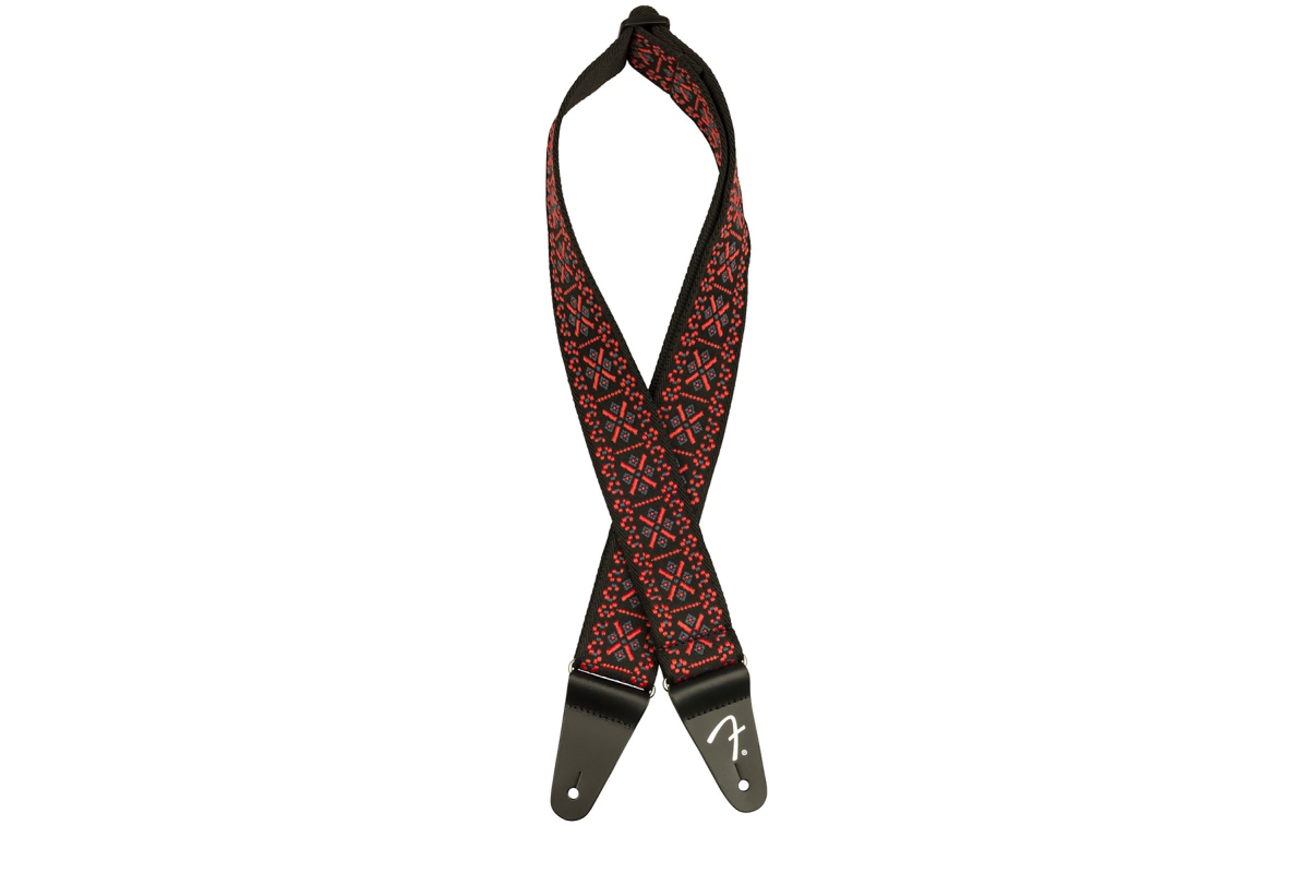 Ремінь гітарний FENDER STRAP 2" PASADENA WOVEN LATTICE RED