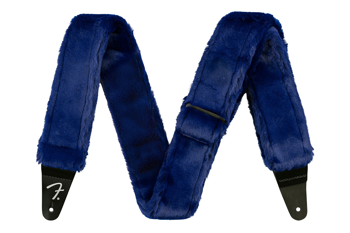 Ремень гитарный FENDER STRAP 2" POODLE PLUSH STRAP BLUE