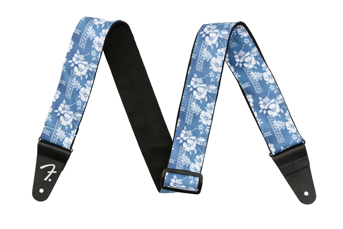 Ремень гитарный FENDER STRAP 2" HAWAIIAN STRAPS BLUE FLORAL