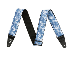 Ремень гитарный FENDER STRAP 2" HAWAIIAN STRAPS BLUE FLORAL