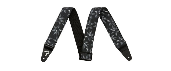 Ремень гитарный FENDER STRAP 2" HAWAIIAN STRAPS BLACK FLORAL