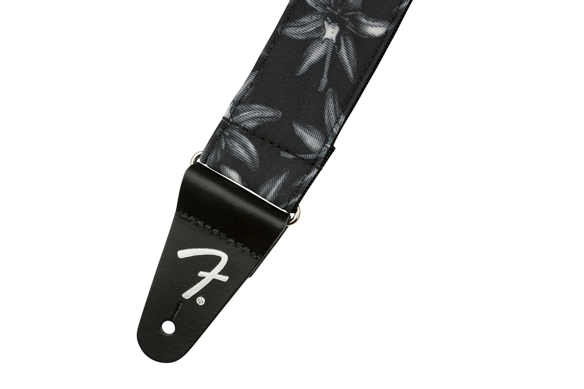 Ремень гитарный FENDER STRAP 2" HAWAIIAN STRAPS BLACK FLORAL
