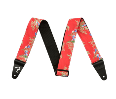 Ремень гитарный FENDER STRAP 2" HAWAIIAN STRAPS RED FLORAL